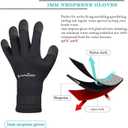 OMGear Neoprene Gloves Diving Wetsuit Gloves 3mm Flexible Thermal with Adjustable Waist Strap for Snorkeling Scuba Diving Surfing Kayaking Rafting Spearfishing Sailing, Medium