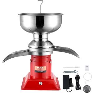 VEVOR Centrifugal 304 Stainless Steel Electric Cream, 100L/H Output 10500RPM Goat Milk Separator, Red