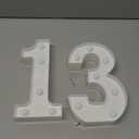 LED Marquee Number 13 Light, 13th Birthday Letter Lights for Girls Boys, Warm White Small Lighted 13 Number Sign for Anniversary, Birthday Party Gifts, Home Decor