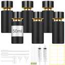 6 Pack 50ml Glass Perfume Bottles and Refill Tools Set, Travel Perfume Atomizer Spray Bottles, Portable Empty Refillable Atomizer Decanters with Dispenser Transfer Kit