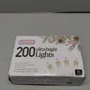 PREXTEX 100-Count Ultra Bright Christmas Lights - 20 ft Clear StringLights on White Wire - Incandescent Xmas TreeLights for Indoor and Outdoor Decorations