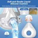 Full Face CPAP Masks with Headgear, Replacement Mask Set for F20,TMS Comfort Series Nasal CPAP MASK. cpap mask,Full Cover Assembly Kit, Elbow and Cushion,Medium