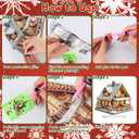 Mokvtz DIY 5D Tabletop Diamond Art Painting Kit, House DIY Diamond Art Painting Desktop Ornament, House Shaped Rhinestone Desk Placement Ornament, Home Office Stand Up Gem Painting Craft Kit, Gift