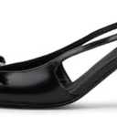 MAVMAX Slingback Heels for Women Kitten Heels with Bow Pointed Close Toe Pumps Dress Party Heeled Sexy Wedding Shoes, Size 6