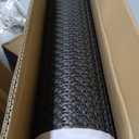 Heavy Duty Plastic Fence Roll 55" x 50' - 0.8x0.8 Inch Chicken Wire Mesh, Reusable Fencing for Garden, Rabbit/Poultry Protection, Balcony & Plant Defense (Black)