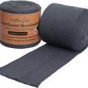 LayerGuard Cotton Stockinette Sleeve Roll, Stretchable Raw Cotton  Comfort wear, Sweat Absorbent Tubular Bandage  Prevents Residue Build up - Under-Over Cast Sleeve Bandage Wear (Grey, 3 Inch)