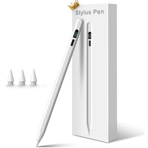 iPad Pencil 2025-2018, LED Display Fast Charge Stylus Pen with Palm Rejection & Tilt Sensitivity, Compatible for iPad A16 11/10/9/8/7/6, Pro 11"/12.9"/13''/M4, Air M3/M2/5/4/3, Mini 7/6/5