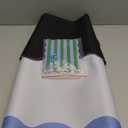 Scalloped Mahjong Mat No Creases with Rolling Bag: Anti-Slip & Noise Reduce Solid American Mah Jongg Tablecloth - 33" Square 2mm Neoprene Board Game Table Cover - Gifts for Tiles Domino Poker Player (Blue Green [Rolled] No Creases)