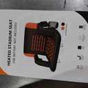 HOPERAN 21" 2pcs Dual-Sided Heated Stadium Seats for Bleachers with Back Support, 3 Levels Heating Stadium Seating for Bleachers Seat with Backrest, 5 Pockets Portable Stadium Chair for Outdoor (Black)