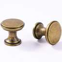 Single Hole zinc Alloy Solid Cabinet Knobs,Antique Brass Cabinet Knobs for Drawer,Cupboard, Wardrobe,Dresser 6 Pack 833-GT-DAN