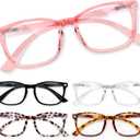 CCVOO Reading Glasses for Women with Blue Light Filter
1.25, Eye Glasses, Blue Light Blocking, Cheaters (A 5 Pack Mix)