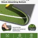Golf Mat with Simulate Fairway & Rough Turf, 5x4ft, 21mm-50mm Heavy-Duty Turf and High Elasticity Base Golf Hitting Mat for Indoor and Outdoor Practice, with 6 Tees, Ideal Golf Gifts for Men Dad