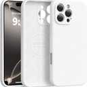 Ktele Magnetic for iPhone 16 Pro Max Case [Compatible with Magsafe] [Premium Silicone Satin-Smooth Touch] Slim Shockproof Anti-Scratch Microfiber Lining Case, 6.9 inch, White