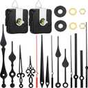 Mudder 2 Pieces High Torque Long Shaft Clock Movement Mechanism with 5 Different Pairs of Hands Clock Repair Parts Replacement (13 mm)