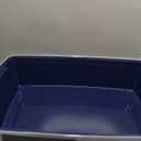 IRIS USA XX-Large Side Entry Cat Litter Box, Open Top Extra Large Litter Box for Big Cats and Multi-Cat Households, High Sided Scatter Shield, Easy to Clean, 30" L x 20" W x 14" H, Navy