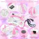 Anordsem Electric Balloon Air Pump: Polypropylene Plastic Case with Dual Nozzle - Quick Inflating for All Balloons at Home - Blower Machine Knotter/Ribbon for Parents Party DIY Decoration