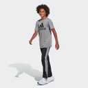 adidas Boys' Short Sleeve Aeroready Performance Logo Tee T-Shirt (Gray)