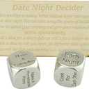 Date Night Dice 2 Metal Dice Gives 36 Possible Date Nights - Great Fun Date Night Idea