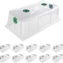 MIXC 10 Pack Humidity Dome 7" Tall Extra Strength, 1020 Growing Trays Cover, Propagation Seed Cloning Lid Vented for 10 x 20 Inch Flat Tray and Seed Starting Germination