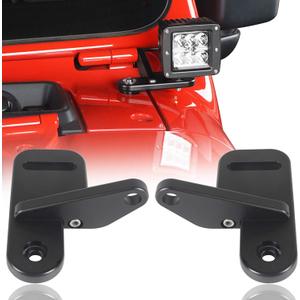 Hooke Road Cowl Light Mount Pillar Cube Light Mounting Brackets for Jeep JL Wrangler & Gladiator JT 2018 2019 2020 2021 2022 2023 2024 2025- Pair