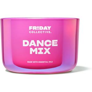 Friday Collective Dance Mix Candle, Pink Barbie Citrus Scented, Made with Essential Oils, 3 Wicks, 13.5 oz