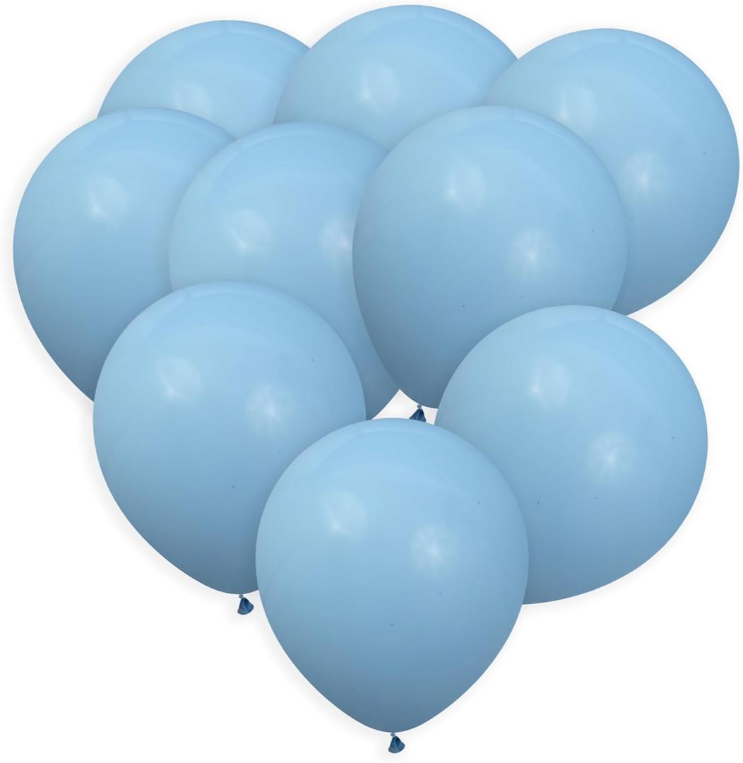 3 x Light Blue Balloons 50 Pack, 12 Inch Latex Baby Blue Balloons, Balloon Pack For Birthdays, Weddings, Baby Showers, Holidays