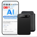 Comulytic Note Pro AI Voice Recorder, Unlimited Transcribe & Summarize, AI Note Taking Recording Device w/Case, App Control, 113 Languages for Calls, Meetings, Lectures, Interviews, Black