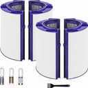 2 Pack 2-in-1 Replacement Filter Compatible with Dyson TP06 HP06 PH02 PH01 PH03 PH04 HP09 TP09 HP07 TP07 TP10 HP10 Air Purifier HEPA + Carbon Pure Cool Hot Humidify Fan, Fit Part #970341-01