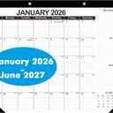 2026 Calendar Desk Calendars 2026-2027 Wall Calendar from January 2026 to June 2027,18 Months 17"12" Thick Paper for Office School Home (Black)