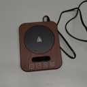 Coffee Mug Warmer with Temperature Control, 36W Electric Mug Heater, 120–180°F Adjustable Desk Cup Warmer with Timer & Auto Shut-Off, Ambient Light, Walnut Wood-Grain Finish, Gift for Home & Office