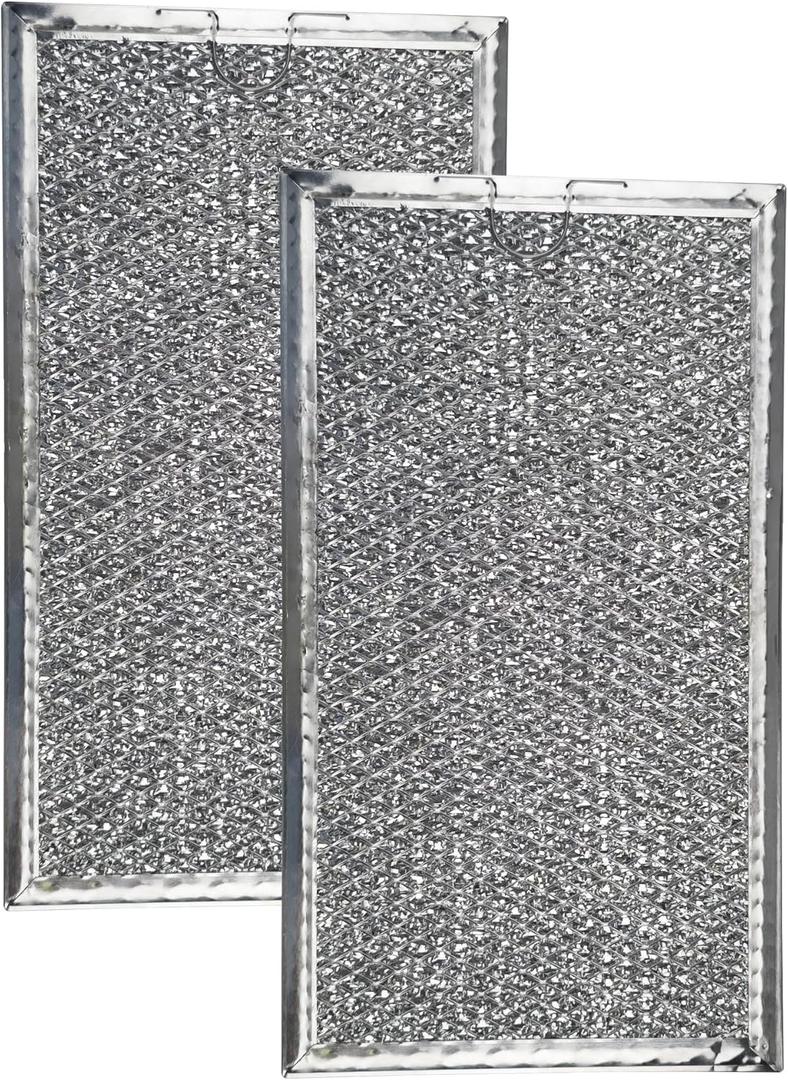 2 Pack W10535950 Aluminum Mesh Grease Microwave Oven Filters Replacement for Whirlpool Replace W10535950, PS8769987