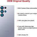 Rear Back Glass Replacement for Samsung Galaxy S25 Ultra 6.9-inches with Reparing Toolkit(Titanium Silverblue)