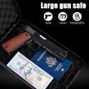 Dalmbox Gun Safe for Pistols Small Handgun Lock Box with Combination Lock Portable Travel Pistol Safe for Car, Home, Travel