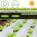 SmoothNovelty 3.2 oz 6 x 100 ft White Landscape Fabric Heavy Duty Weed Barrier Fabric Landscaping Woven UV Resistant Ground Cover with 40 Gaskets 40 Garden Stakes Pick Hook for Gardening Farming