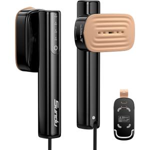 Travel Steamer for Clothes, Portable Handheld Design, Clothing Wrinkles Remover, Strong Penetrating Steam, 1200W Powerful 2 In 1 Steamer & Iron, 100ml Big Capacity, Home, Office, Travel (Serene Black)