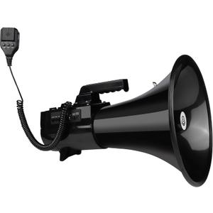 My Mealivos75W 2000 Professional Yard Sound Range Heavy PA Bullhorn Megaphone Speaker, Adjustable Volume, Loud Hand Held Megaphone, Outdoor Activities, Coaching, Football, Baseball, Hockey (Black)