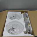 2Pack Glass Pendant Light, 7 Inch Modern Glass Pendant Light Fixture Brushed Gold Ceiling Hanging Lighting for Kitchen Island Dining Room Bathroom Bar Restaurant (Clear)