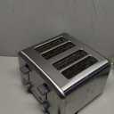 BELLA 4 Slice Toaster with Auto Shut Off - Extra Wide Slots and Removable Drop-Down Crumb Tray with Cancel and Reheat Function - For Texas Toast, Large Bread & Bagel, Stainless Steel