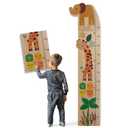 Bamboo Growth Chart for Kids  Colorful Height Ruler Wall Decor, Wooden Measuring Chart for Baby Nursery, Toddler Room Keepsake, Wall Mounted Kids Height Tracker, Eco-Friendly