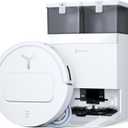 ECOVACS DEEBOT T50 PRO Omni Robot Vacuum and Mop, 3.19 Ultra-Slim, 15,000Pa Suction, ZeroTangle 2.0, TruEdge Edge Cleaning, AIVI 3D Obstacle Avoidance, Auto Mop Wash & Dry, Self-Emptying,White