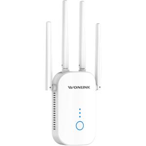 WiFi Extender Signal Booster,1200Mbps WiFi Extender Coverage up to 5000 sq.ft, Dual Band WiFi Repeater, WiFi Boosters 4 Antennas, 2.4GHz & 5.8GHz WiFi Range Extender 802.11ac (White)