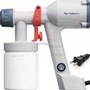 Tilswall Paint Sprayer,Upgraded Ultra-Light Electric Paint Spray Gun with 2 Nozzles & 4 Patterns Easy to Clean for Fences, Sheds, Walls, Ceilings, Furniture, Cabinets, Garden & DIY (White)