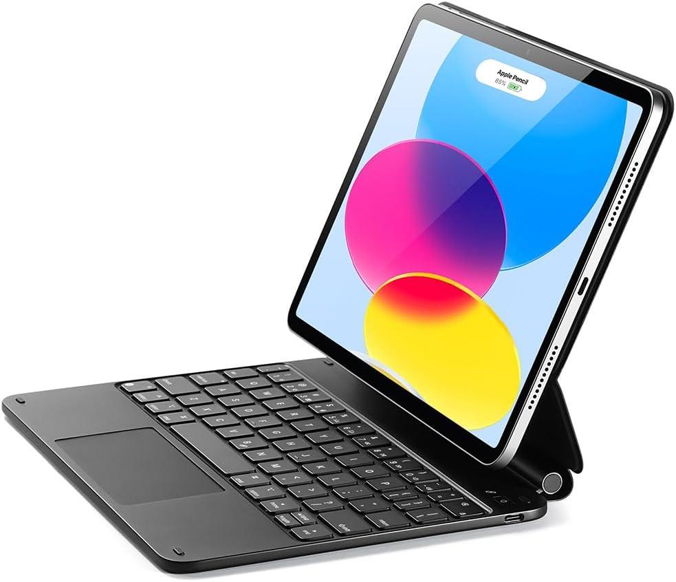ESR iPad 11th(A16, 2025)/10th Gen Case with Keyboard, Magic Keyboard Case with Backlit Keys, Easy-Set Floating Cantilever Stand, Precision Multi-Touch Trackpad, Black