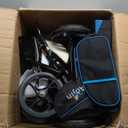 Knee Scooter, 300lbs Capacity, 13" Big PU Seat, All Terrain Foldable Knee Scooter Walker with Bag for Foot Injuries Compact Crutches Alternative (Blue)