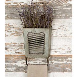 Colonial Tin Works Galvanized Steel Vintage Dalton Wall Box with Towel Bar, Galvanised, 7" x 3" x 10"