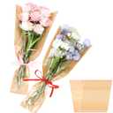 Jansun 100Pcs Flower Wrapping Bags Kraft Paper Flower Sleeves for Bouquets Flower Bags for Birthday Wedding Graduation Gift, Florist Wrap Supplies 9.8x17.9 Inch
