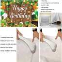 St Patricks Day Birthday Backdrop Happy Saint Patricks Day Birthday Party Decorations Banner Wooden Wall Green Shamrock Birthday Photography Background (7x5FT210x150cm)