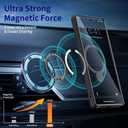 for Samsung Galaxy S23 Ultra Case with Stand,Compatible with Magsafe Wireless Charging,with 360Rotatable Magnetic Ring Holder Kickstand,Slim Protective Phone Cover,Matte Translucent,Black