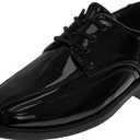 French Toast Boys Dress Shoes - Classic Lace-Up Oxford Casual Dress Formal Shoes- Black Patent (Size 6 Big Kid)