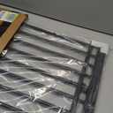 Malier Dog Gate with Door, 34-55" Extra Wide Full Metal Pet Gate Short Dog Gate for Stairs, Pressure Mount 20'' Tall Small Puppy Gate, Easy Step Over Low Gate for Doorways (Black)